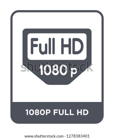 1080p full hd icon vector on white background, 1080p full hd trendy filled icons from Cinema collection, 1080p full hd vector illustration