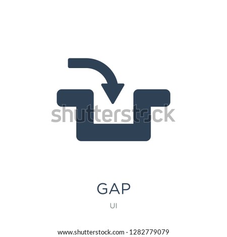 gap icon vector on white background, gap trendy filled icons from UI collection, gap vector illustration