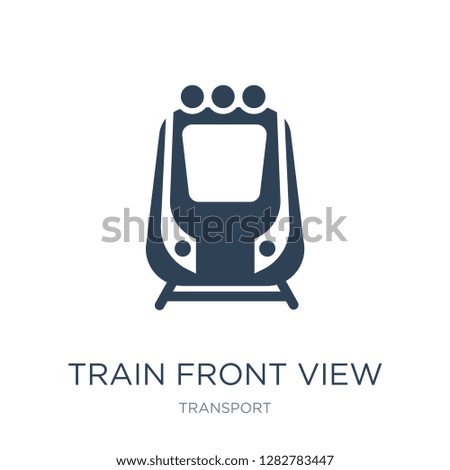 train front view icon vector on white background, train front view trendy filled icons from Transport collection, train front view vector illustration