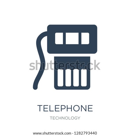 telephone connector icon vector on white background, telephone connector trendy filled icons from Technology collection, telephone connector vector illustration