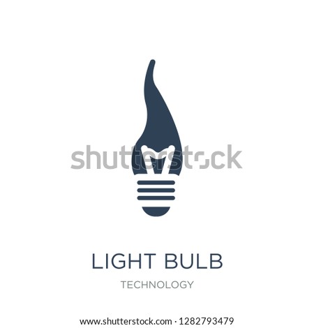 light bulb turned off icon vector on white background, light bulb turned off trendy filled icons from Technology collection, light bulb turned off vector illustration
