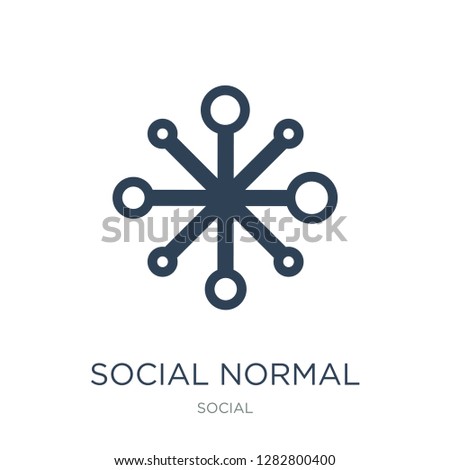 social normal icon vector on white background, social normal trendy filled icons from Social collection, social normal vector illustration