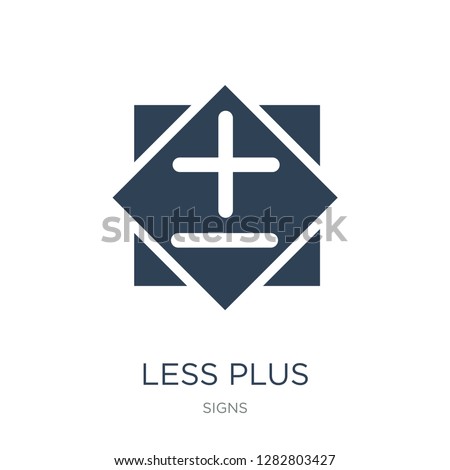 less plus icon vector on white background, less plus trendy filled icons from Signs collection, less plus vector illustration
