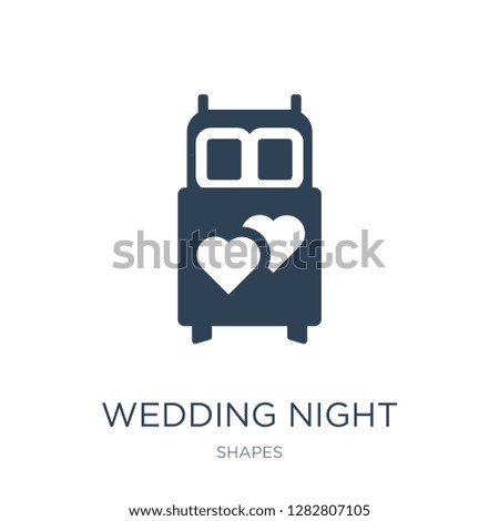 wedding night icon vector on white background, wedding night trendy filled icons from Shapes collection, wedding night vector illustration