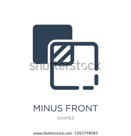 minus front icon vector on white background, minus front trendy filled icons from Shapes collection, minus front vector illustration