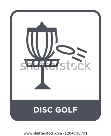 disc golf icon vector on white background, disc golf trendy filled icons from Summer collection, disc golf vector illustration