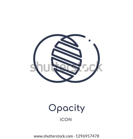 Linear opacity icon from Edit tools outline collection. Thin line opacity icon isolated on white background. opacity trendy illustration