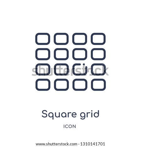 square grid icon from ultimate glyphicons outline collection. Thin line square grid icon isolated on white background.