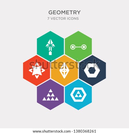 simple set of multiple triangles inside hexagon, multiple triangles triangle, octagon, octahedron icons, contains such as icons ornamental rotating polygonal, parallel, polygonal arrow up and more.