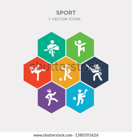 simple set of hurling, judo, kendo, kickball icons, contains such as icons kickboxing, kung fu, lacrosse and more. 64x64 pixel perfect. infographics vector