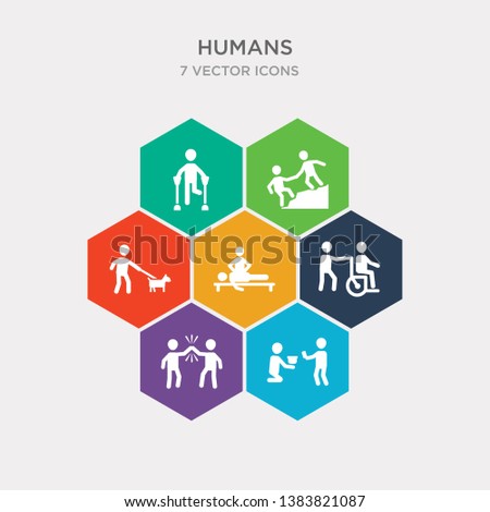 simple set of begging, high five, wheel chair, cpr icons, contains such as icons walk, helping, broken leg and more. 64x64 pixel perfect. infographics vector