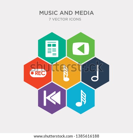 simple set of demisemiquaver, skip, minim, hemidemisemiquaver icons, contains such as icons rec, movie player play button, newspaper report and more. 64x64 pixel perfect. infographics vector