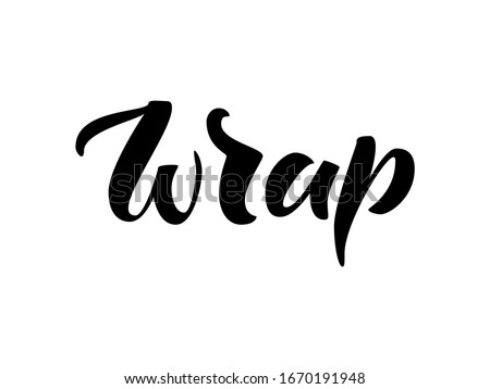 Wrap vector text, hand drawn lettering