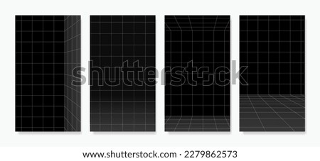 Vector grids with accurate lines on a dark background. Perfect for vertical background, ads, banners, and posters.
