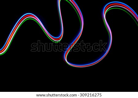 Light Painting Lines of Colour