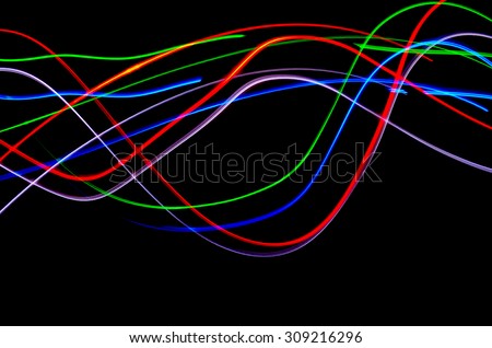 Light Painting Lines of Colour