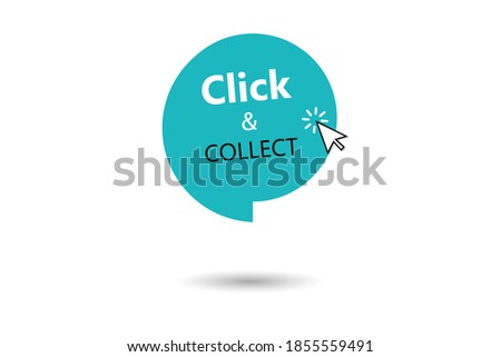 Click and collect vector icon.