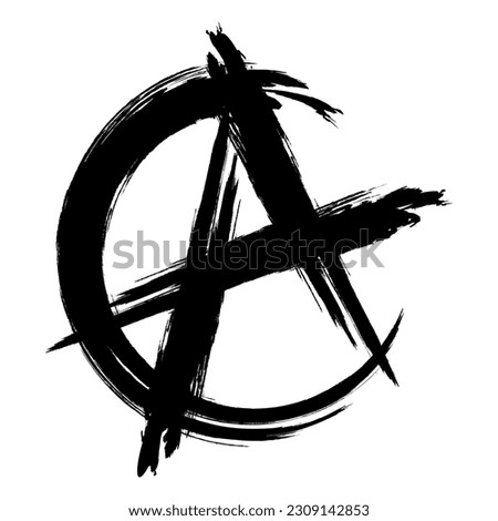 Anarchy symbol. The letter 