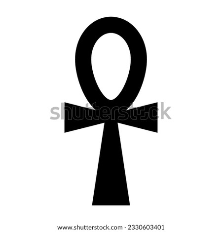 Ankh icon. Egyptian cross symbol. Vector illustration isolated on white background.