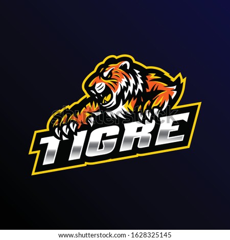 tiger mascot logo. tiger esport gaming logo