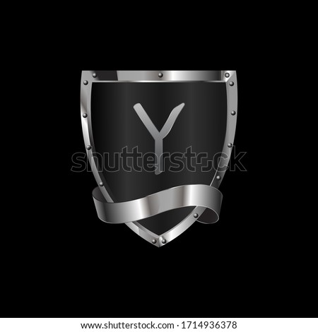 Sheild Metalic Y Letter logo