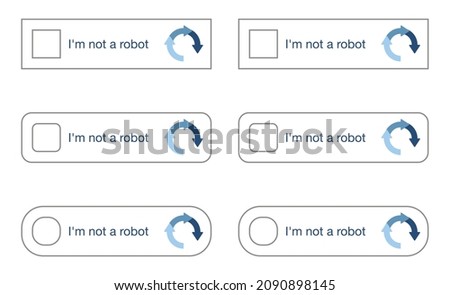 I am not a robot and robot arm, flat Stok fotoğraf © 