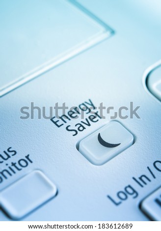 Energy Saver button on a copy machine