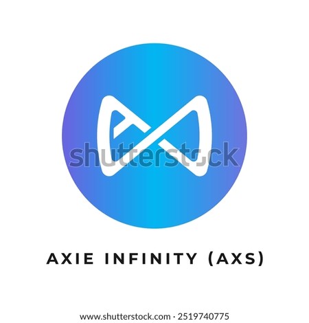 Axie Infinity (AXS) cryptocurrency logo vector illustration.