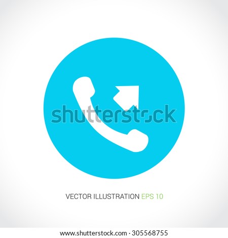 Vector icons on abstract background with blue circle 