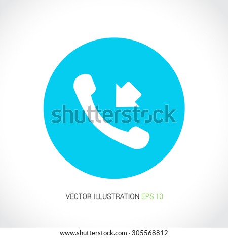 Vector icons on abstract background with blue circle 