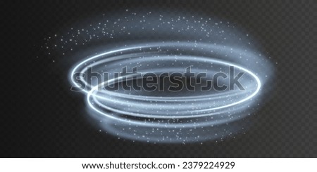 Realistic snow storm or wind swirls isolated on transparent background. Vector illustration of white spiral, wave, curve vortex effect. Symbol of fresh air, blizzard, magic power speed, tornado