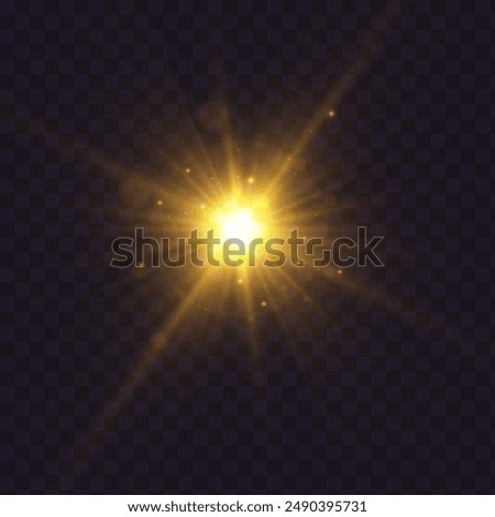 Vector transparent sunlight special lens flash light effect.front sun lens flash. Vector blur in the light of radiance. Element of decor.