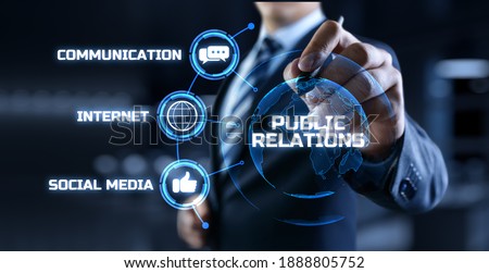 PR Public relations concept. Communication advertising marketing strategy. Foto d'archivio © 