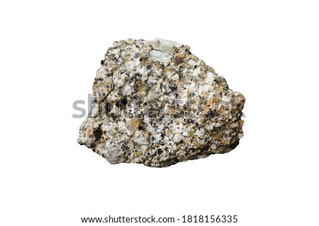 Granite is a common type of felsic intrusive igneous rock that is granular and phaneritic in texture. Granite isolated on a white background. Photo stock © 