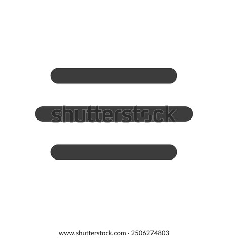 Align Center Solid Icon Black and White Vector Graphic