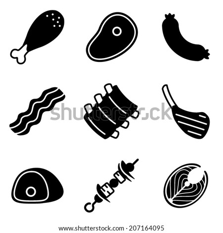 Vector Meat and Protein Icons