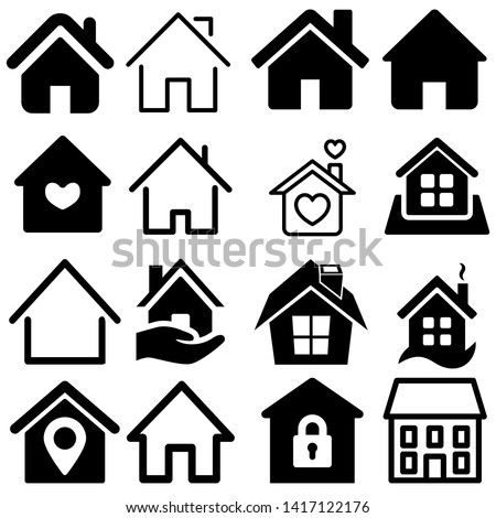 House icon set. Home vector illustration sign. Hotel symbol. 