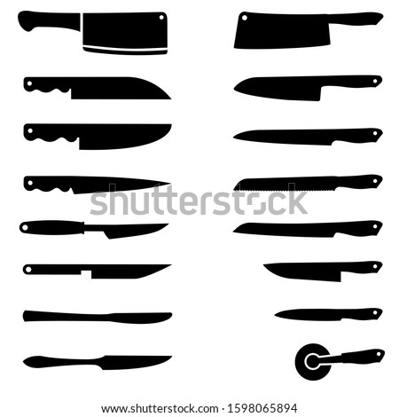 Knife Silhouettes Free Illustrator Vector Pack | Download Free Vector ...