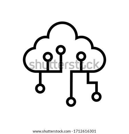 Internet of things vector icon. cloud service illustration sign. communication symbol.