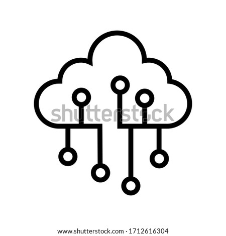 Internet of things vector icon. cloud service illustration sign. communication symbol.