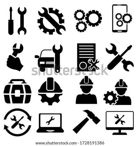 Repair icon vector set. tool illustration sign collection. Service center symbol.