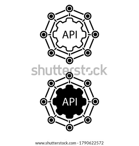API icon vector, software integration illustration sign. Application symbol.