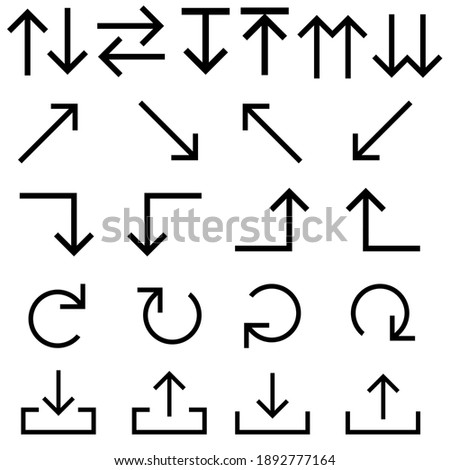 Arrow sign icon vector set. next illustration sign collection. website symbol.