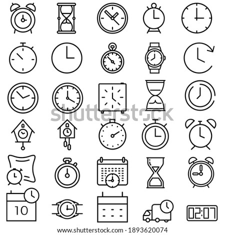 Time icon vector set. clock illustration sign collection. watch symbol.