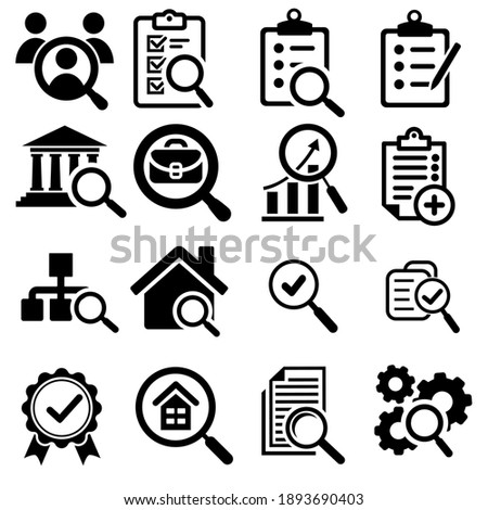 Inspection icon vector set. Testing illustration sign collection. Check symbol.