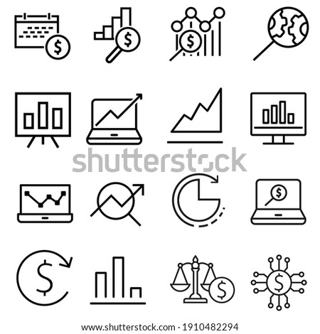 Financial Analytics icon vector. economy illustration sign. analytics symbol.