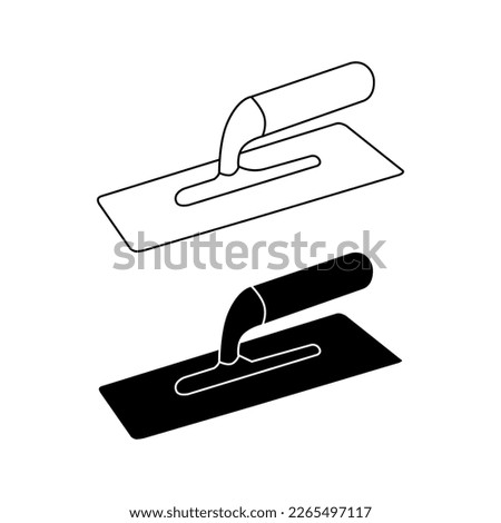 Trowel icon vector. Putty knife illustration sign. spatula symbol or logo. 