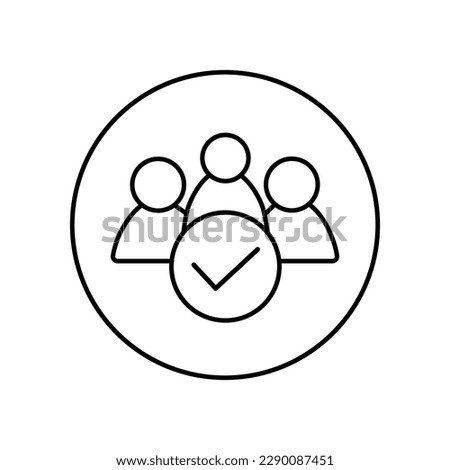 Vector line icon for capable. able illustration sign. adept symbol. adequate logo.