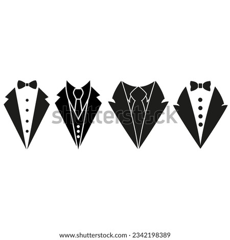 Tuxedo icon vector set. Dinner jacket illustration sign collection. tux symbol or logo.