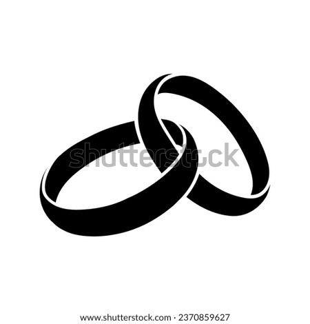 Wedding rings icon vector. Wedding illustration sign. Jewel symbol or logo.